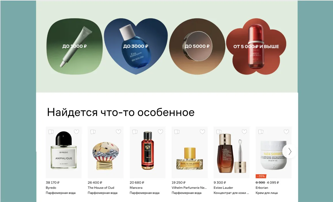 Holiday gifts landing with perfume and beauty products